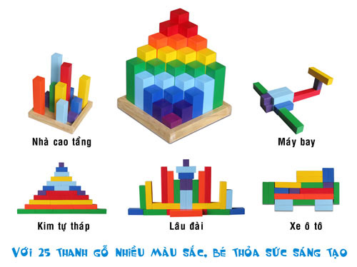 Đồ chơi gỗ an toàn, kích thích sự sáng tạo - 1